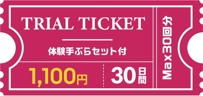 30日間トライアルプログラム（Max30回分） 1,100円