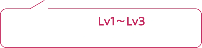 初めての方は Lv1〜Lv3のプログラムがおすすめ!